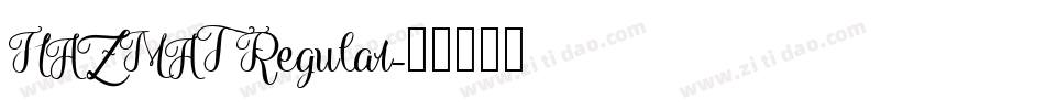 HAZMAT Regular字体转换